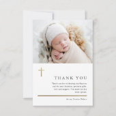 モダンミニマル金ゴールド サンキューカード (正面)