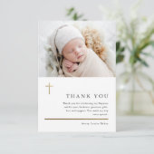 モダンミニマル金ゴールド サンキューカード (スタンド正面)