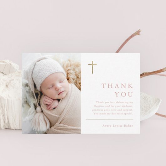 モダンミニマル金ゴールド サンキューカード