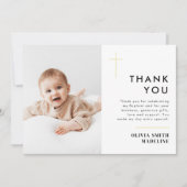 モダンミニマル金ゴールド サンキューカード (正面)