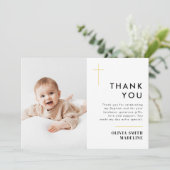 モダンミニマル金ゴールド サンキューカード (スタンド正面)