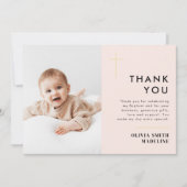 モダンミニマル金ゴールド サンキューカード (正面)