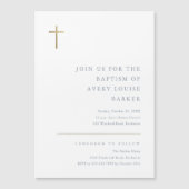 モダンミニマル金ゴールド マグネット招待状 (正面)