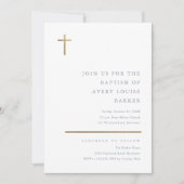 モダンミニマル金ゴールド 招待状 (正面)