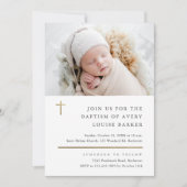 モダンミニマル金ゴールド 招待状 (正面)