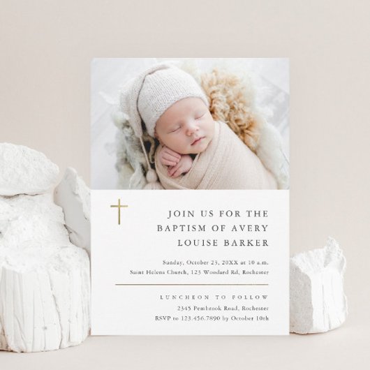 モダンミニマル金ゴールド 招待状