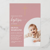 モダンミニマル金ゴールド 箔招待状 (正面)