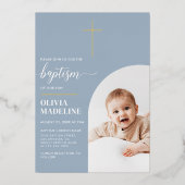 モダンミニマル金ゴールド 箔招待状 (正面)