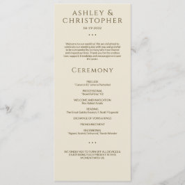 モダンミニマル銅・金ゴールド結婚式 プログラム