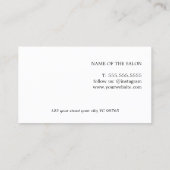 モダンミニマル鋏サロン 名刺 (裏面)