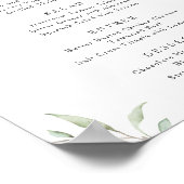 モダンミニマル雑種の結婚メニュー ポスター (角)