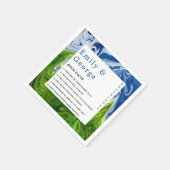 モダンミニマル青自然結婚抽象芸術 スタンダードカクテルナプキン (角)