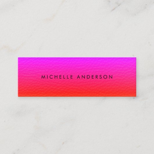 モダンミニマル鮮やかテクスチャ スキニー名刺 (正面)