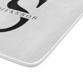 モダンミニマル黒パーソナライズされた名 カッティングボード (角)