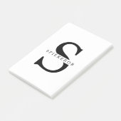 モダンミニマル黒パーソナライズされた名 ポストイット (アングル)