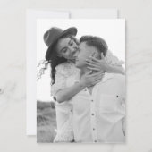 モダンミニマル黒モノワ結婚ー 招待状 (裏面)