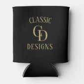 モダンミニマル黒ロ企業のゴ 缶クーラー (正面)