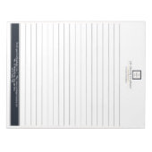 モダンミニマル黒ロ縁どゴビジネス ノートパッド (正面)