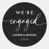モダンミニマル黒書私たちは婚約した ラウンドシール (正面)