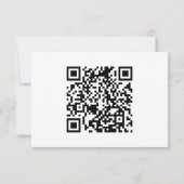 モダンミニマル黒書道結婚脚本 出欠カード (裏面)