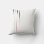 モダンミニマル黒灰色の赤線 クッション (裏面)