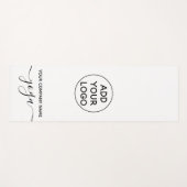 モダンミニマル黒白ヨガロゴ ヨガマット (正面(横))