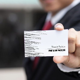 モダンミニマル黒白QRコード 名刺