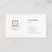 モダンミニマル黒縁どロ企業のゴ 名刺 (裏面)