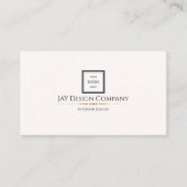 モダンミニマル黒縁どロ企業のゴ 名刺 (正面)