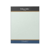 モダンミニマル黒青ストライプ色 ノートパッド (回転)