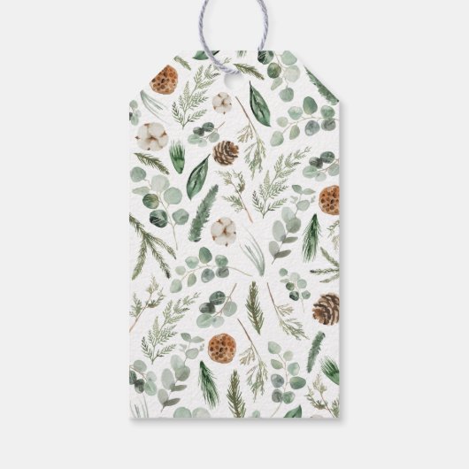 モダンミニマル1枚の写真エレガントHo ギフトタグ (裏面)