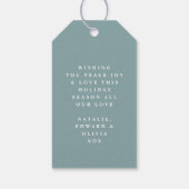 モダンミニマル1枚の写真エレガントHo ギフトタグ (裏面)