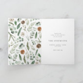 モダンミニマル1枚の写真エレガントHo シーズンカード (内部)