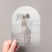 モダンミニマル1結婚枚 アクリル招待状 (インサイチュ (ポータブル))