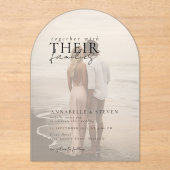 モダンミニマル1結婚枚 アクリル招待状 (正面)