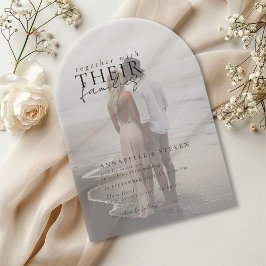 モダンミニマル1結婚枚 アクリル招待状