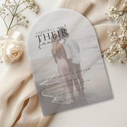 モダンミニマル1結婚枚 アクリル招待状