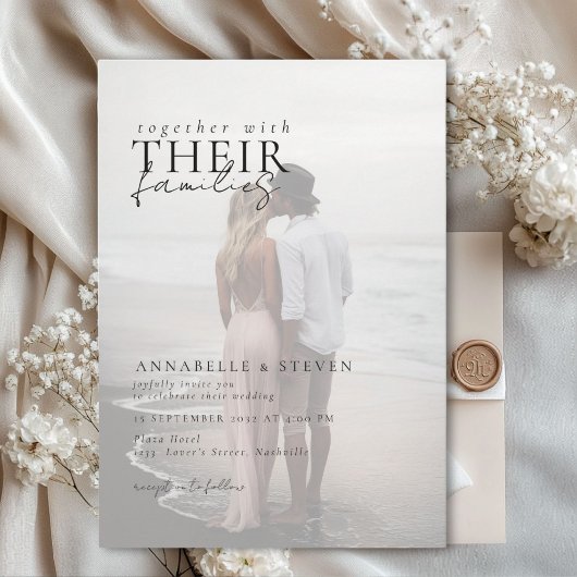 モダンミニマル1結婚枚 招待状