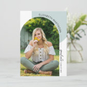 モダンミニマル3月2日フォトセージ卒業 招待状 (スタンド正面)