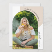 モダンミニマル3月2日フォトタン卒業 招待状 (正面)