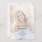 モダンミニマル3月2日フォトタン卒業 招待状 (裏面)