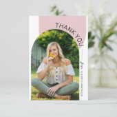 モダンミニマル3月2日写真卒業 サンキューカード (スタンド正面)