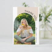 モダンミニマル3月2日写真卒業 サンキューカード (スタンド正面)