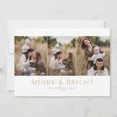 モダンミニマル3枚写真カード 招待状 (正面)