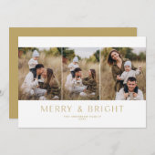 モダンミニマル3枚写真カード 招待状 (正面/裏面)