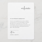 モダンミニマル |の結婚ウェルカムカード メニュー (正面)