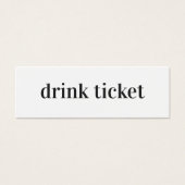 モダンミニマル |の結婚バードリンクチケット (正面)