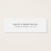 モダンミニマル |の結婚バードリンクチケット (裏面)