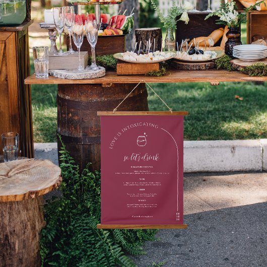 モダンミニマル |の結婚バー 吊り下げ型タペストリー