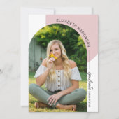 モダンミニマル アーチ2 フォト 卒業 案内状 (正面)